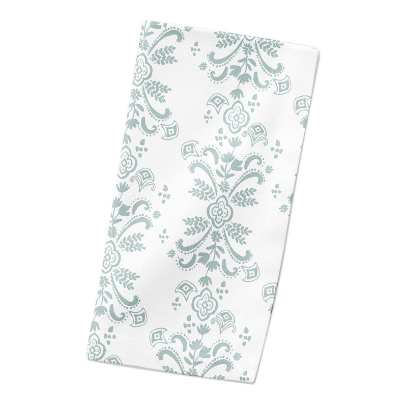 Serviette de table en coton 10 po Crest, Bleu