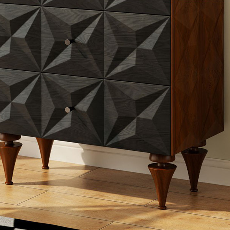 French style retro rhomboid accent chest