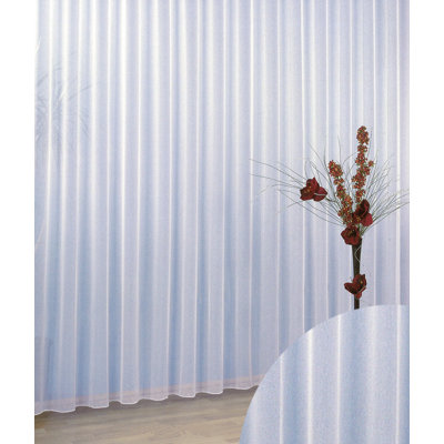 Burr Polyester Semi Sheer Pinch Pleat Curtain Panel