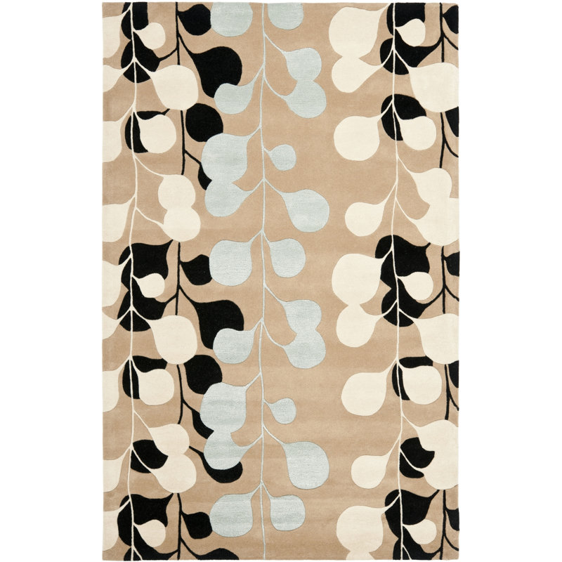 Andersen Hand Tufted Wool Floral Rug, Rectangle 2' x 3'