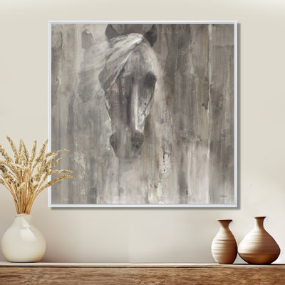 Cheval de ferme, peinture sur toile - Cheval de ferme