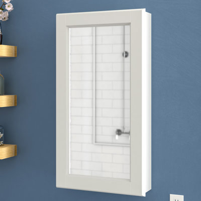 16 Inch Bathroom Medicine Cabinet, Wall Mounted, Mirror
