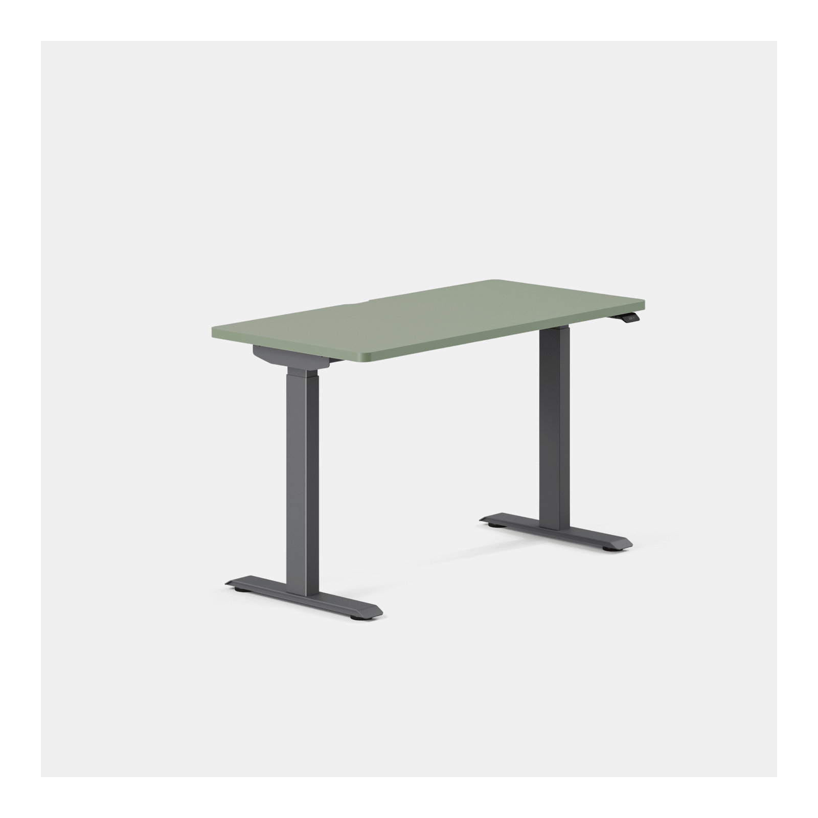 Duo Standing Desk, Sage, Charcoal, 47.3" H x 48" W x 24" D