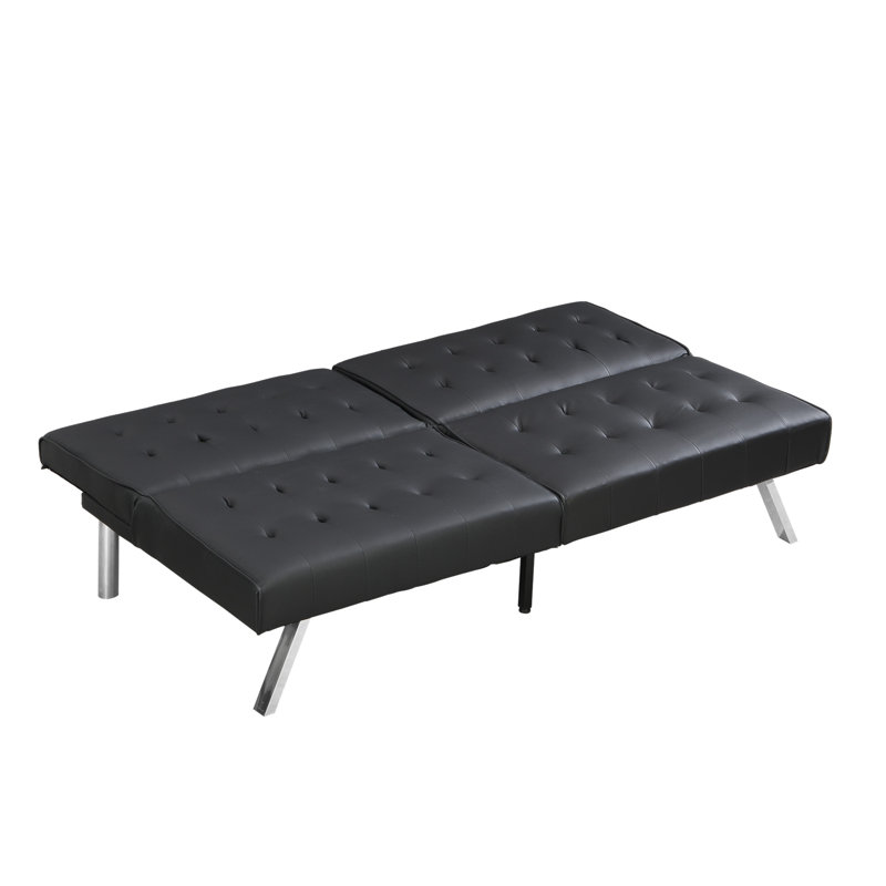 Cadre en bois, pied en acier inoxydable, futon