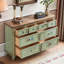 Buffet décoratif vert en bois massif-1513252218