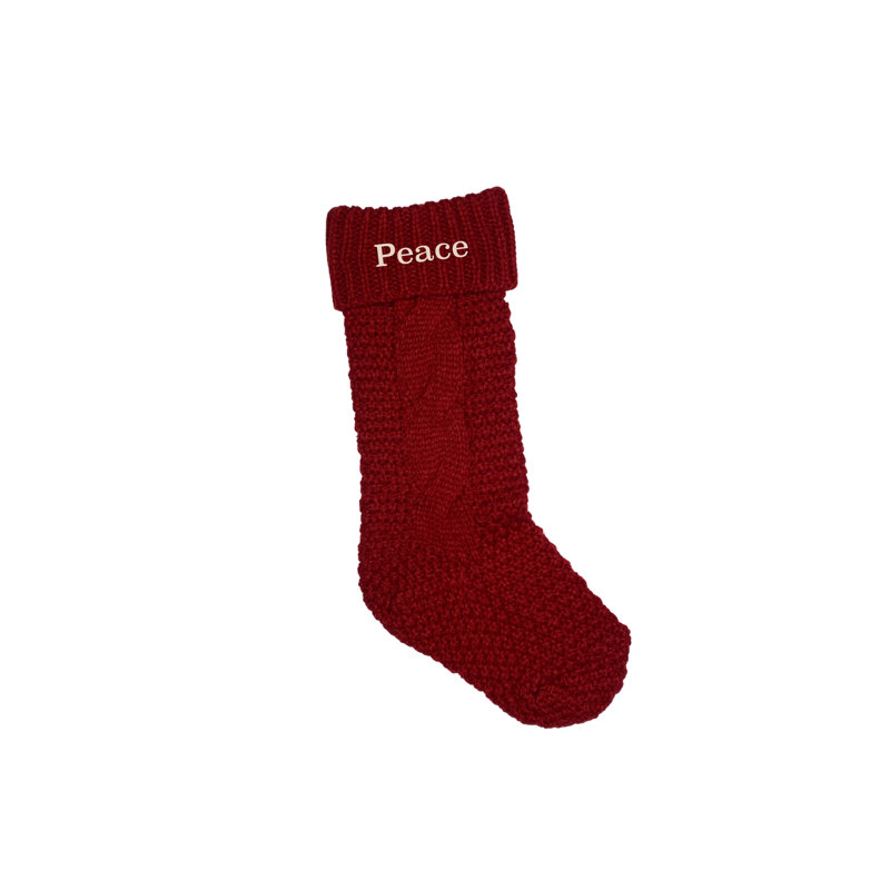 Chaussette de paix Peace Serif, Rouge