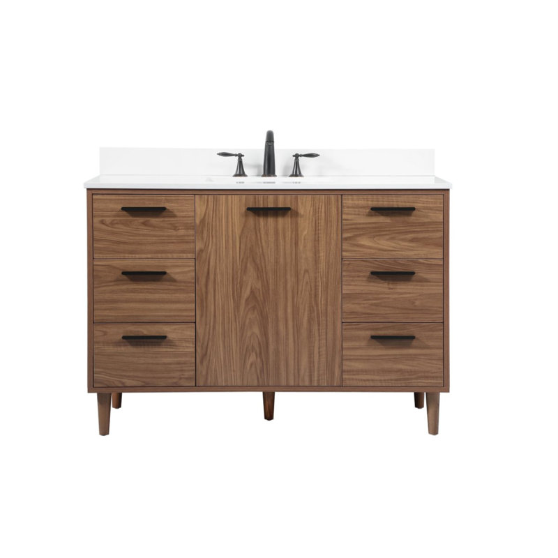 Ensemble de meuble-lavabo simple 48 po Baldwin, Noyer brun