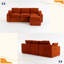 Canapé modulaire en L compressé modulaire en L recouvert de velours côtelé-1087080689