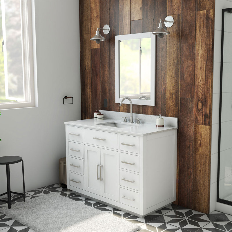Dexterity 48" Single Bathroom Vanity Set, White