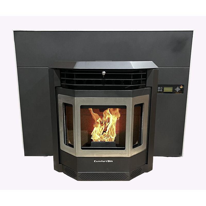HP22 insert Pellet Stove with stainless steel trim