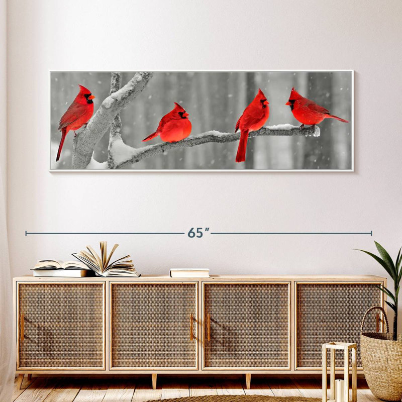 Cardinal, Cadre flottant blanc, 57 po x 19 po