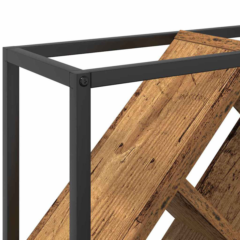 Open Shelving Wine Bottle Rack Old Wood