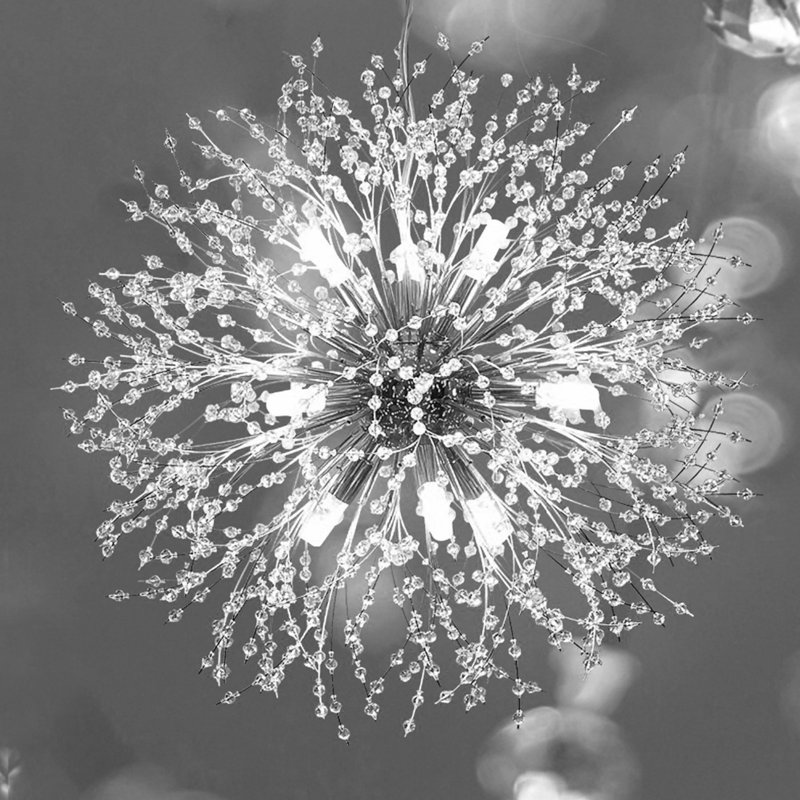 Lustre sphérique Spoutnik à 8 lumières Reichert, Argent