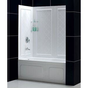 Qwall SlimLine 60" H x 56-60" W x 28-32" D Shower Wall