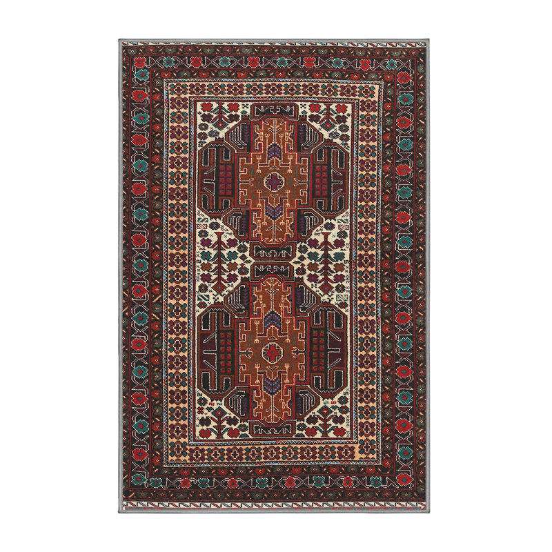 Tapis brun/noir/beige traditionnel, Rectangle 2 pi x 3 pi