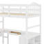 Lit mezzanine simple avec tiroirs et bureau