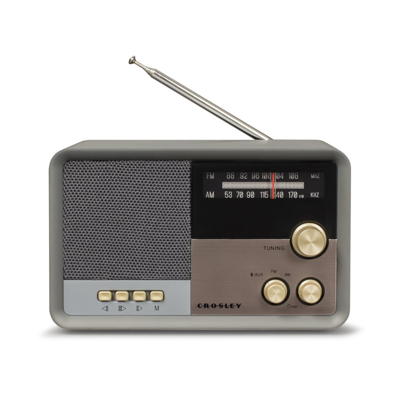 Tribute Decorative Radio with Bluetooth, Charcoal