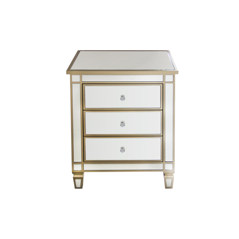 Table de chevet 3 tiroirs Mulaika