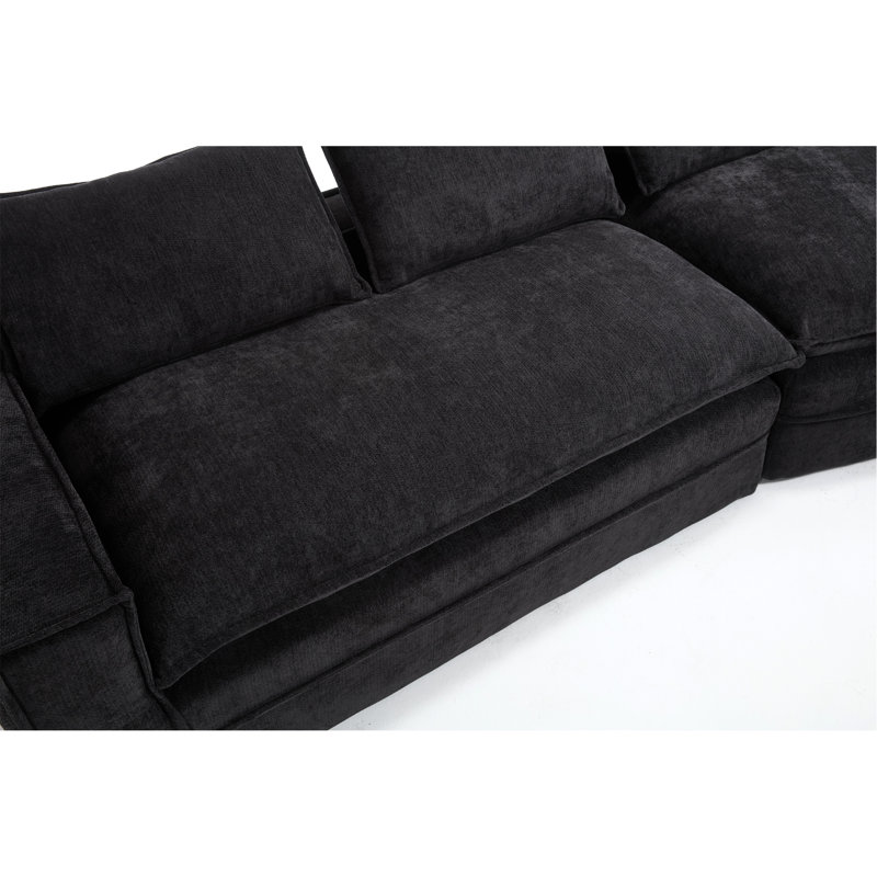 Canapé modulaire Modern, Noir Coduroy noir