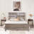 Farmhouse Queen Size Bed with LED Lights