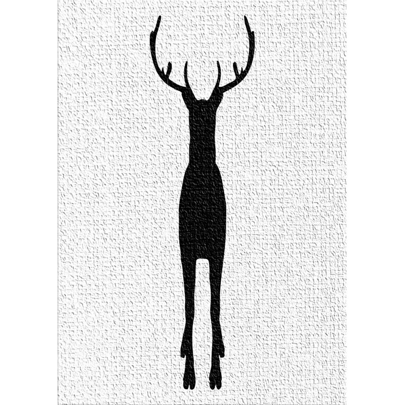 Tapis de la zone noire renne, Rectangle 4 pi x 6 pi
