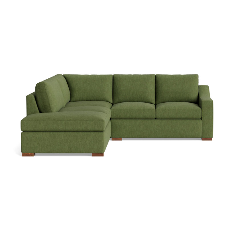 Lucca Sectional, Left Hand Facing, Performance Weave - Basil