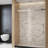 Bathroom - Suitable Single Sliding Shower Door 56 60 "W X 76" H, 1/4"  6 Mm  Clear Tempered Glass, Proof Film, Stainless Steel Handle And Square Tube Track In Brushed Nickel, American Style, Stable