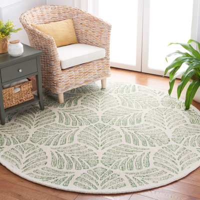 Tapis à poils longs en laine indienne touffeté à la main MSR Jardin