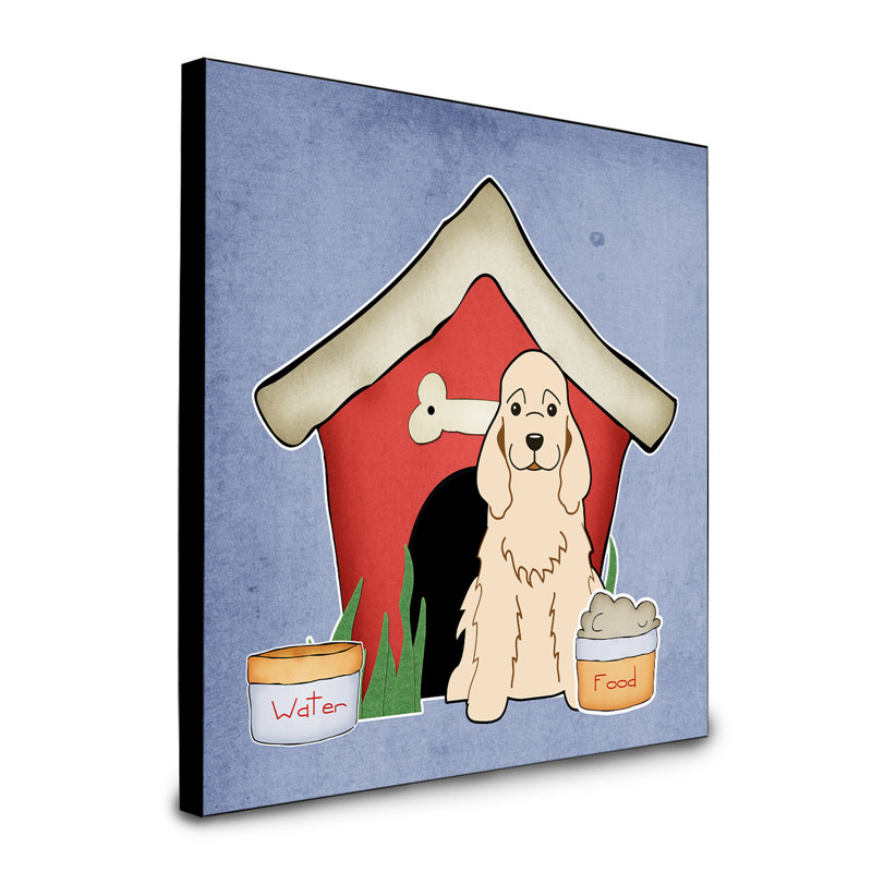 Panneau mural d’art collection dog house Scarvinia, Épagneul cocker