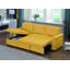 Canapé-lit modulaire réversible en lin jaune avec rangement 84 po Jardin-1619455079