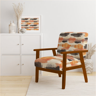 Fauteuil abstrait rembourré - Fauteuil orange chaleureux Warm Horizon
