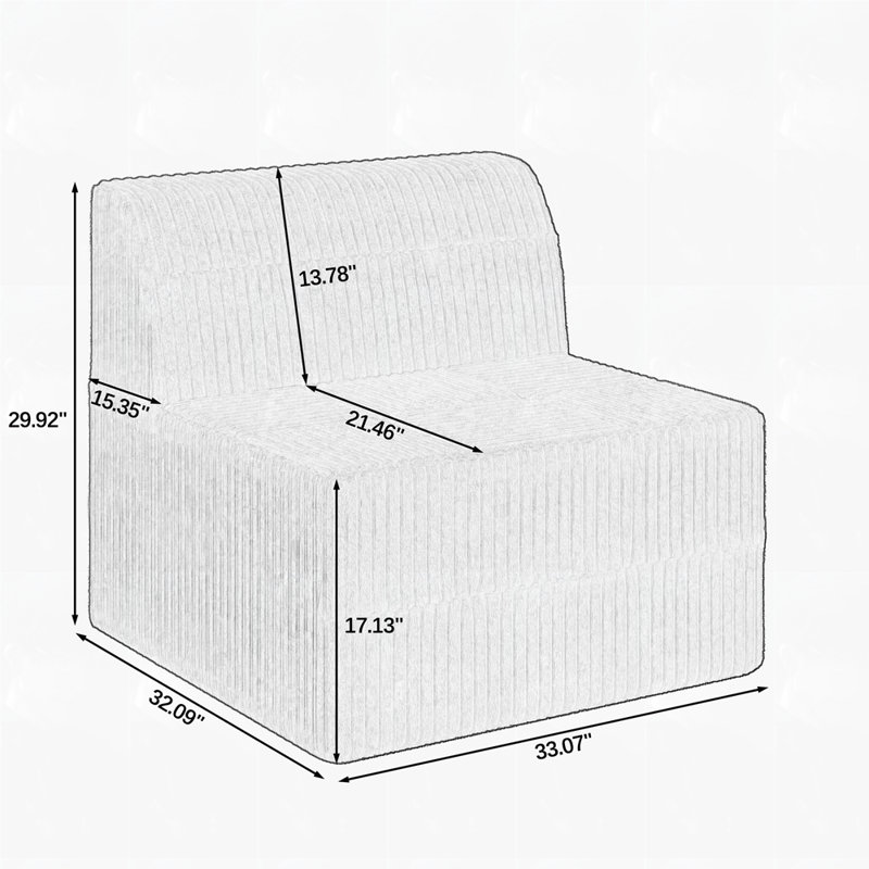 Canapé modulaire en L, Gris