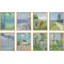 Affiches rétro, paysage de lac, arbres naturels, vache campagne, décor de cadre rustique, 8 pièces-92574093-92574094