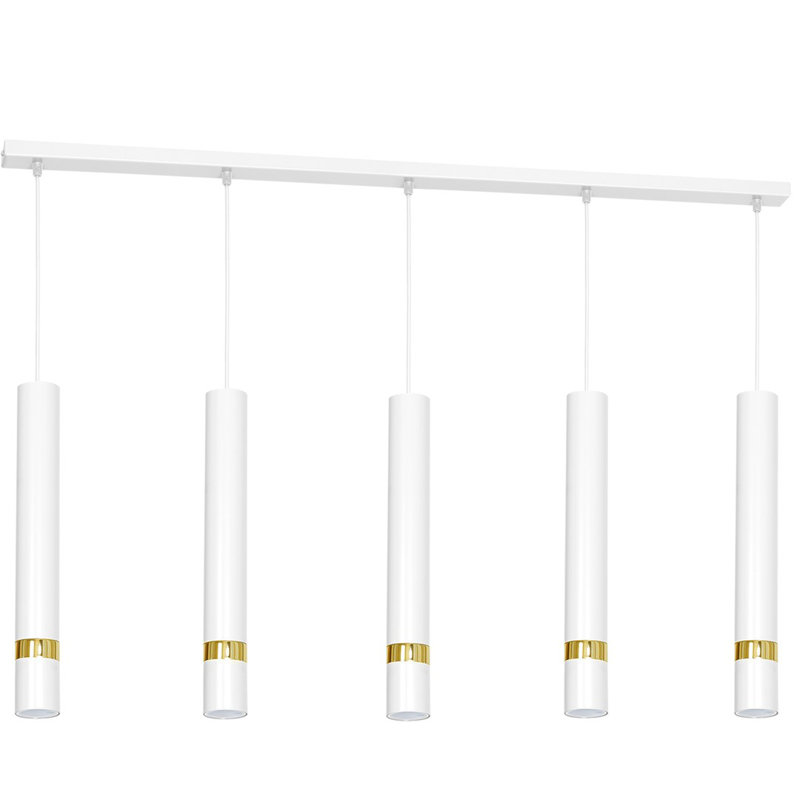 Joker 5 - Light Kitchen Island Pendant, White/Gold, White