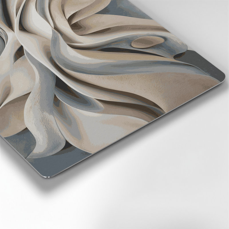 Biomorphic Abstraction 10, art mural gris en métal, H 11 po x l 14 po
