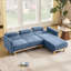 86.6'' 3-Level Adjustable Chenille Reversible L-Shaped Sectional-419267790