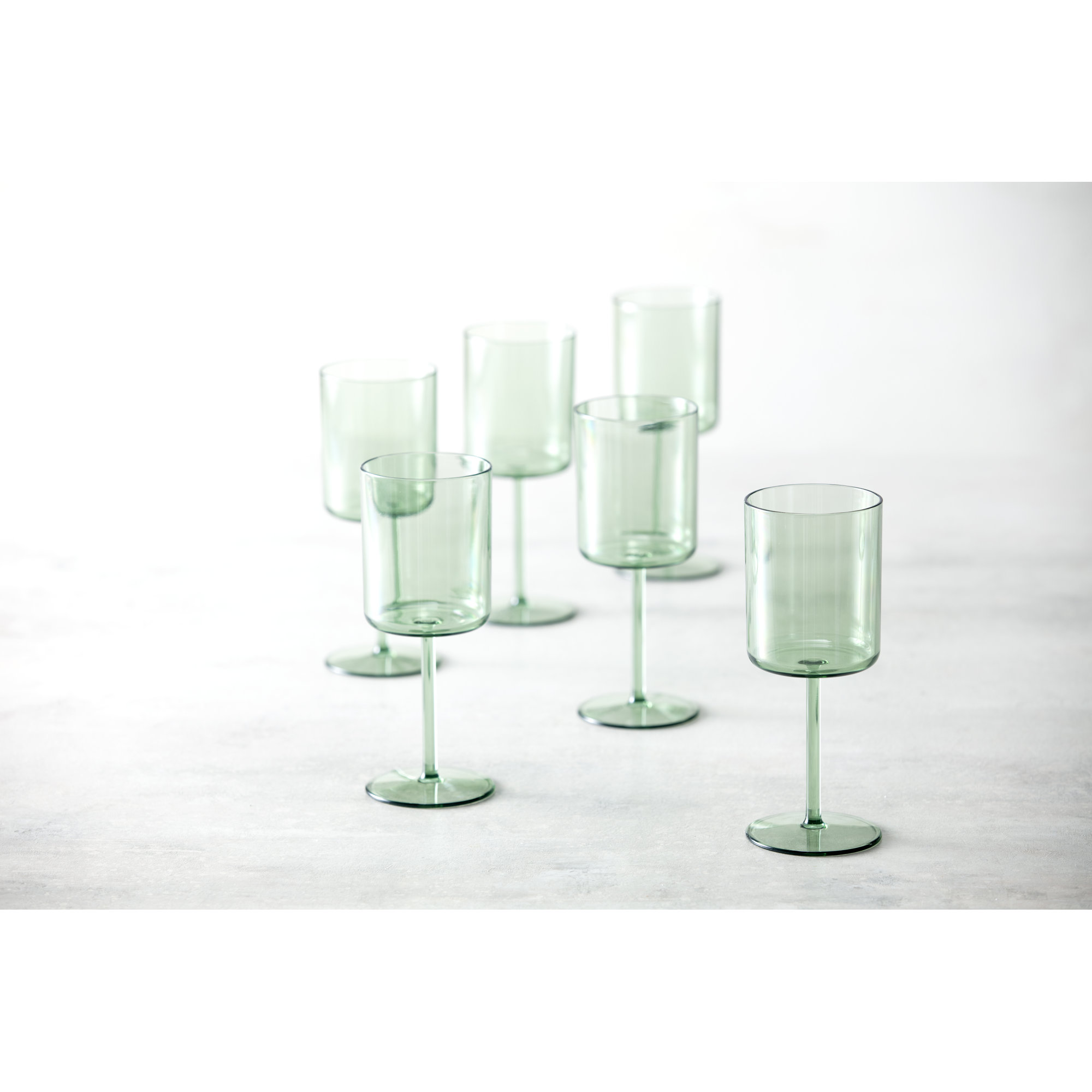 Fortessa Urbo Outdoor CoPolyester, Red Wine (Set of 6),, Sage Green, 14 oz
