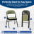 Hershel Sudden Comfort Deluxe Portable Metal Fabric Padded Folding Chair for Home, Outdoor, and Office-1247702047
