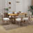 Solid Wood Dining Table Set Farmhouse Extendable Dining Table And Upholstered Chair For Dining Room/Kitchen-110843352-110843348-110843349