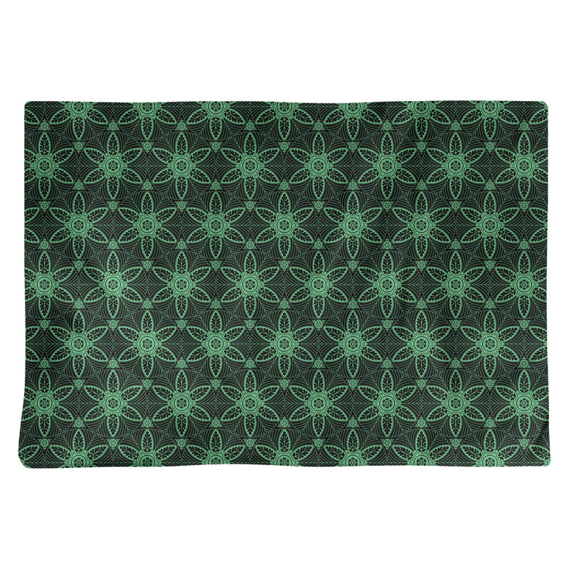 Napperon en coton 18 po classique Circles, Vert