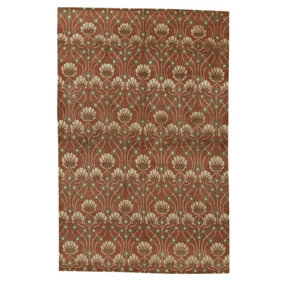 Handmade Silk and Wool Area Rug