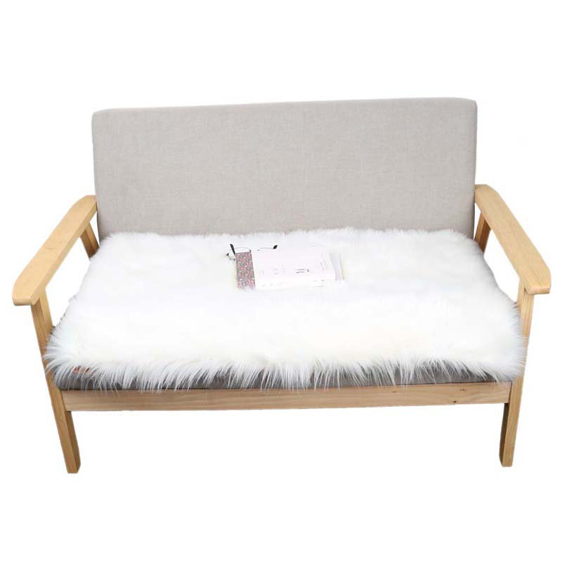 Eversole Handmade Shag White Rug, Rectangle 60 x 90cm