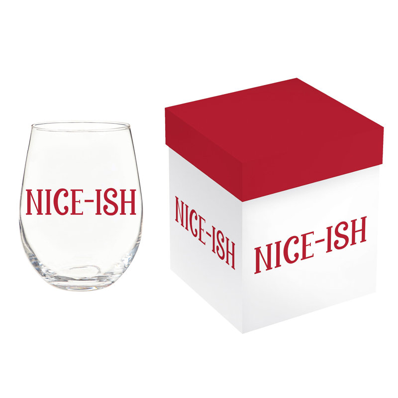 Verre à vin 17 oz. Verre à vin sans pied et boîte-cadeau
