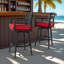 Tabourets de bar pivotants d'extérieur haut de gamme en aluminium avec coussin Sunbrella®-123417633-130915330