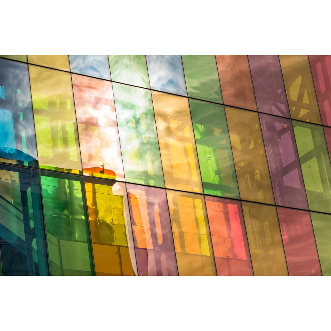 Colored Windows Reflections von Jbd30 - Wrapped Canvas Kunstdrucke