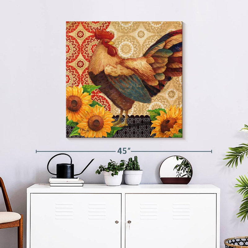 Brampt Roosters And Sunflowers IV