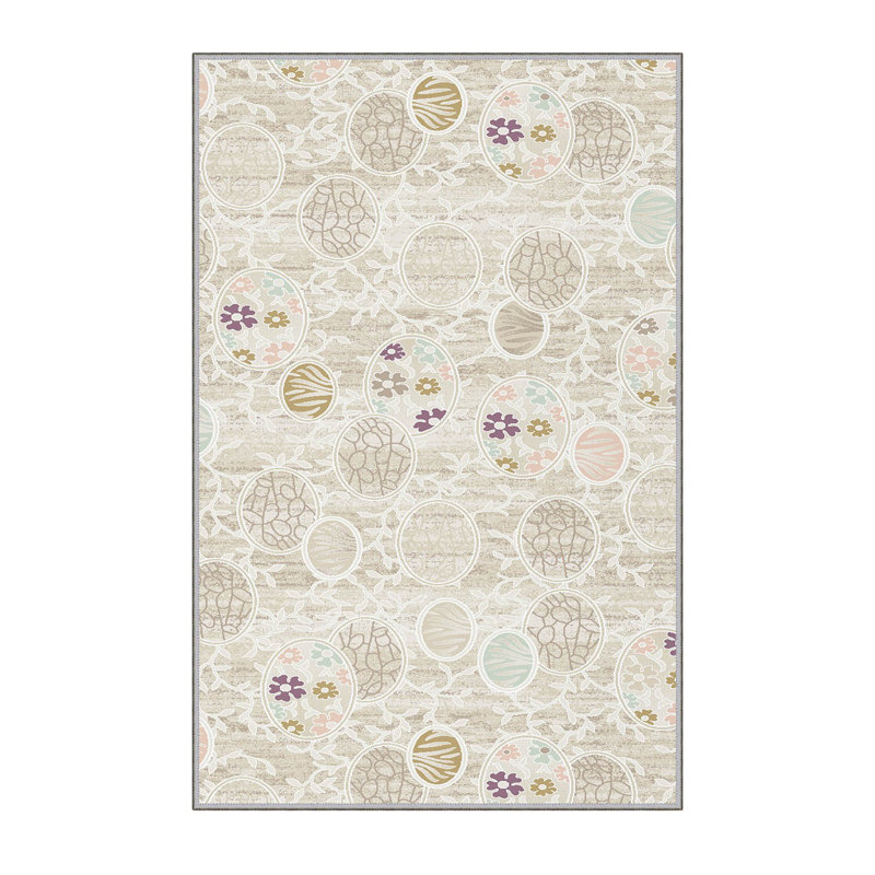 Soft Hall Carpet (2.6 x 4.9 ft), 100% Polyester, 0.3 in Pile Height | Antibacterial, Non-Slip Underside, 650 g/m² | Machine Washable, 3D Digital Print | Perfect for Living Room, Entryway & Bedroom Décor