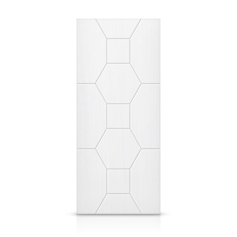 Porte standard à panneaux en bois, Blanc, 36 po x 96 po