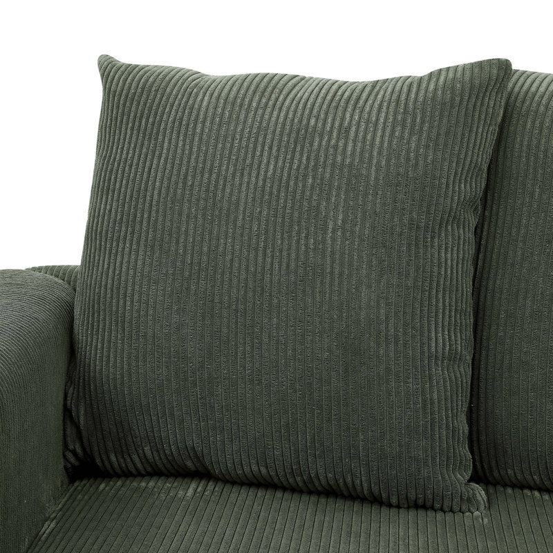 Belandina 6-Piece Modular Sofa, Green Corduroy 2