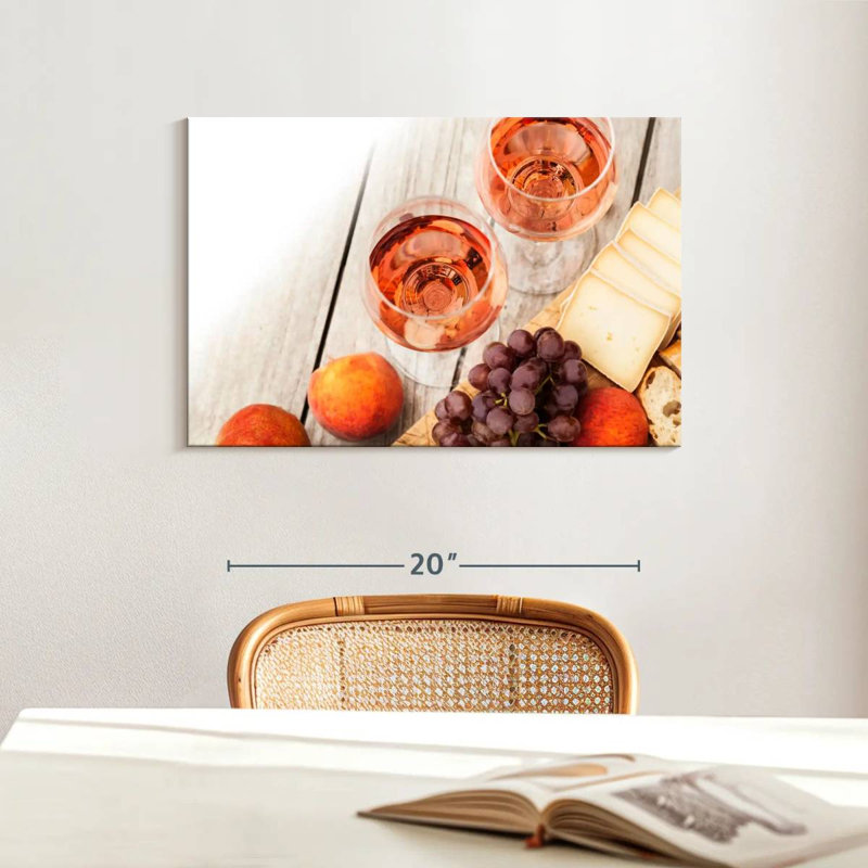 Yarlin Charcuterie And Rose Wine, 16" H x 24" W